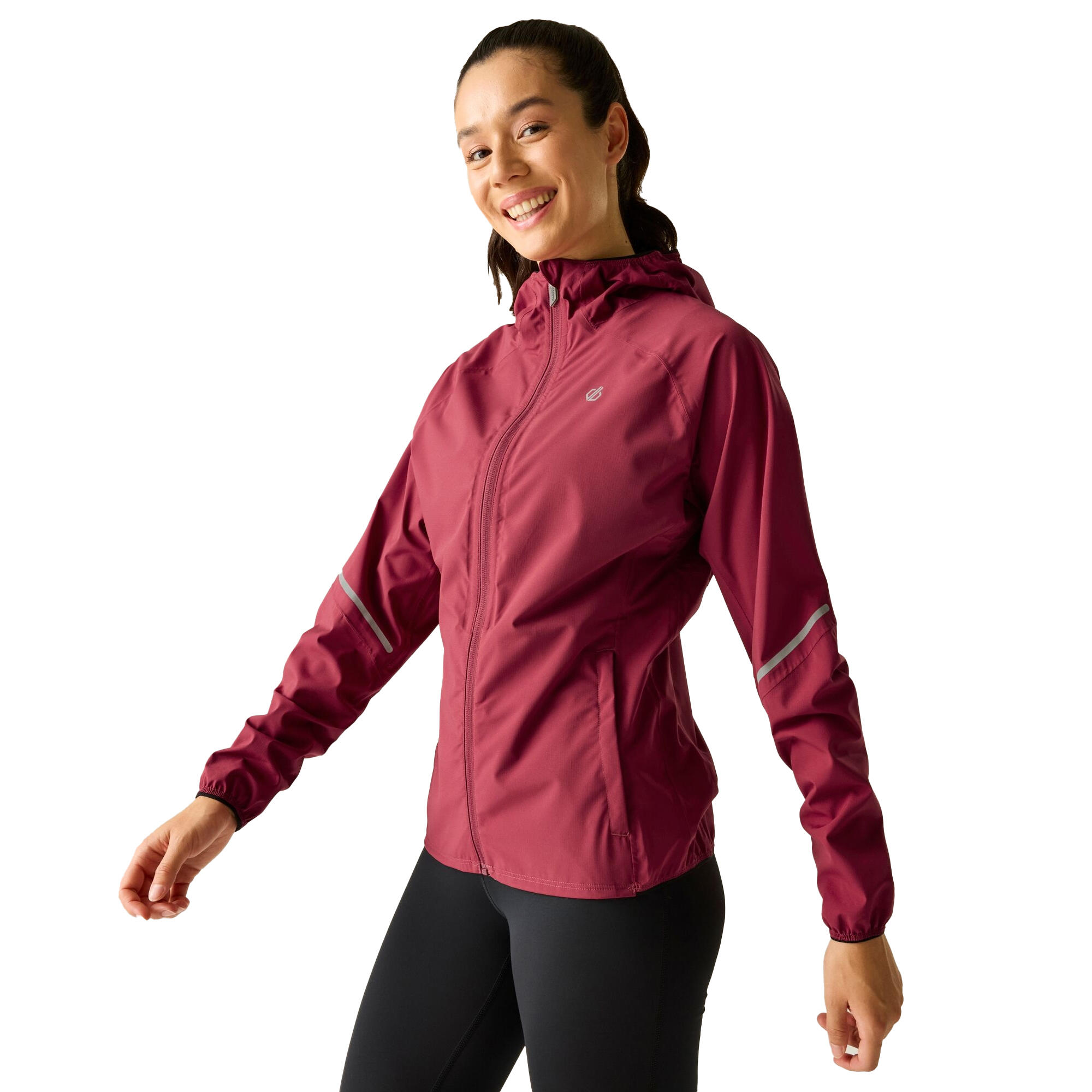 Veste Imperméable Légère À Capuche Femme (Rouge) 4/5