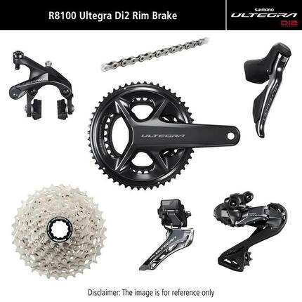 Vollständige Gruppe Fahrrad Shimano Ultegra DI2 R8100 172 mm, 11-34T