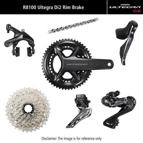 Vollständige Gruppe Fahrrad Shimano Ultegra DI2 R8100 172 mm, 11-34T
