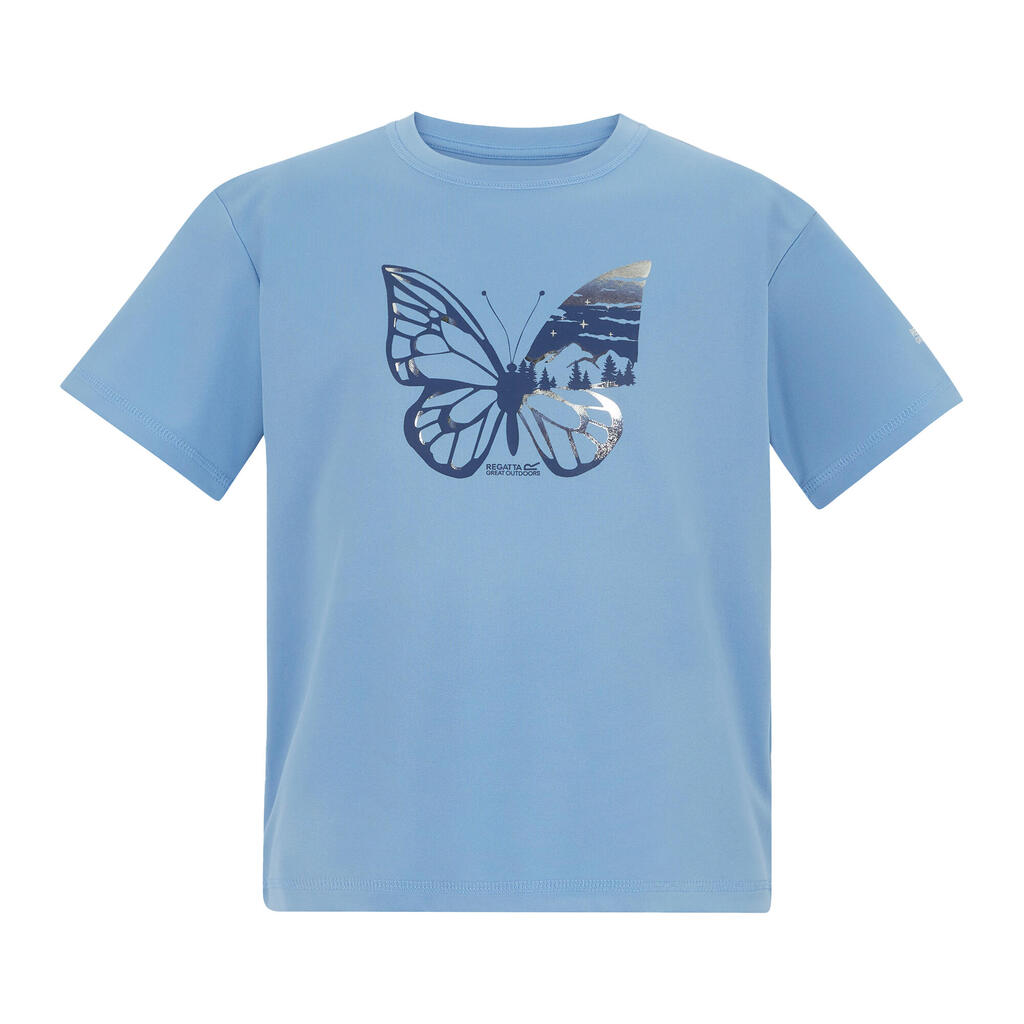 Childrens/Kids Aria Butterfly TShirt (Denim Blue)