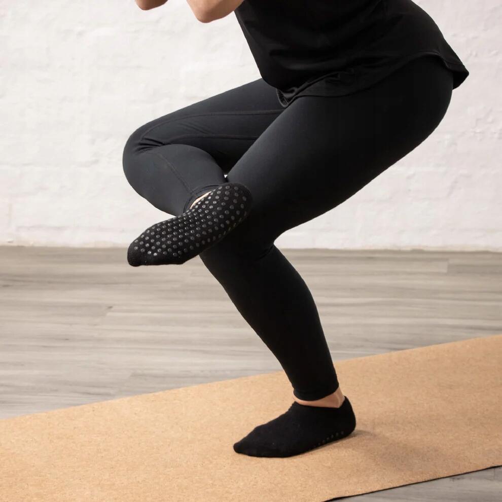 Spirit Yoga Calzini Antiscivolo M/L Per Fitness, Pilates, Ginnastica E Danza - Cotone Traspirante