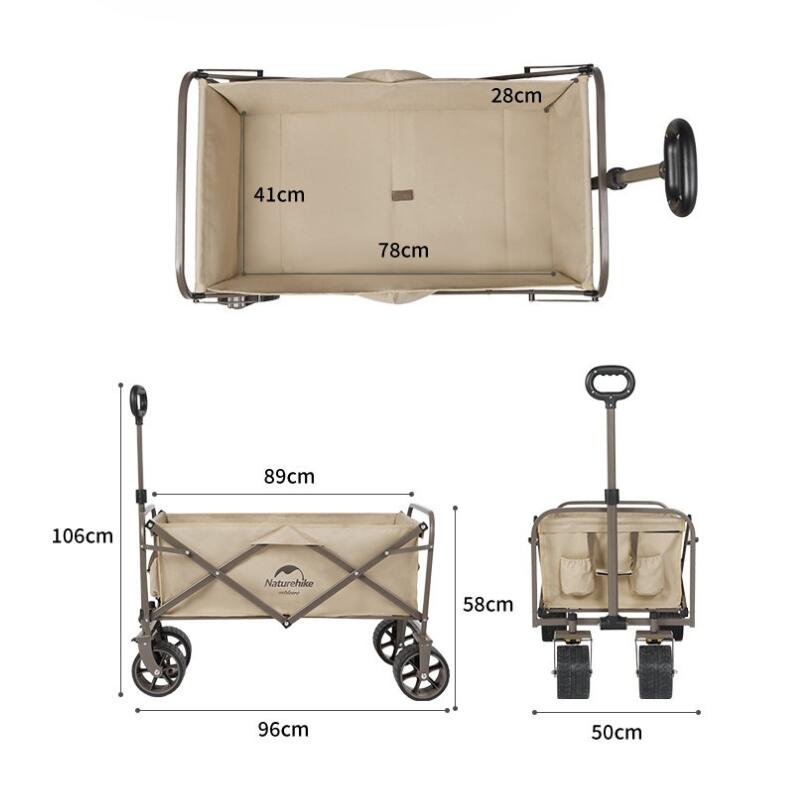 Wózek Turystyczny Naturehike Light With Brakes 90L 7/7