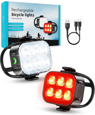 Fietsverlichting set – led voor en achterlicht – usb oplaadbaar