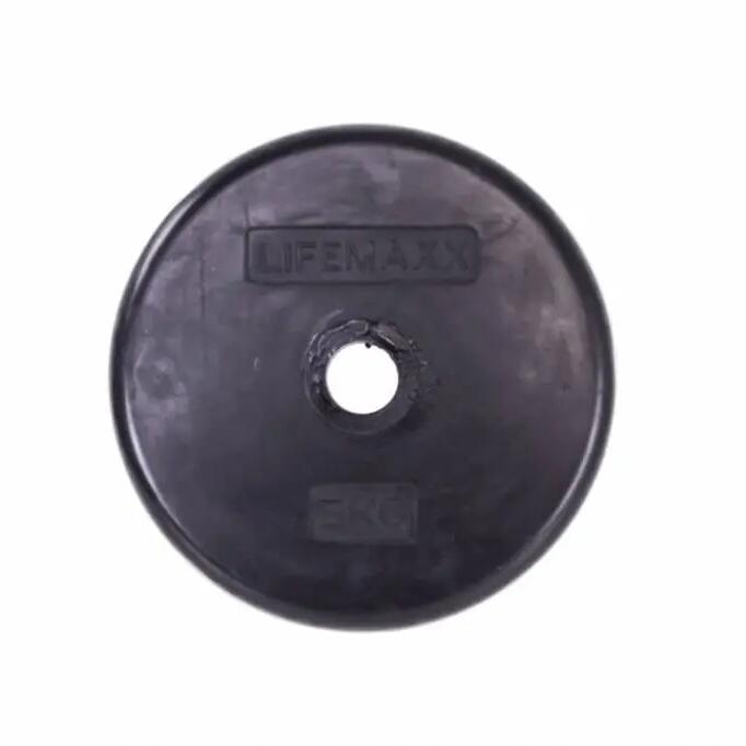 Rubber Coated Disc - 30 mm - Black - 1.5 kg