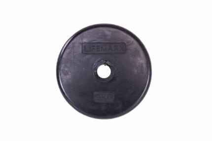 Gummibeschichtete Scheibe - 30 mm - Schwarz - 1,5 kg