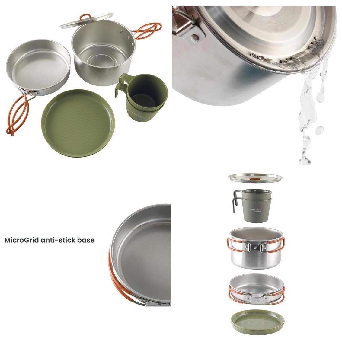 Set di cucina Easy Camp Moss 2 Acciaio inossidabile 2/6