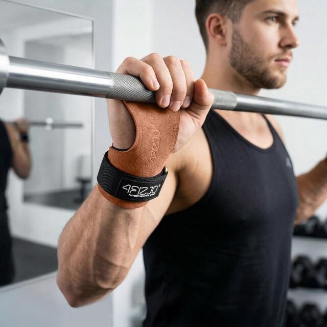 Leder Gymnastik Grips Handprotektoren Klimmzug Fitness 4FIZJO 2/7