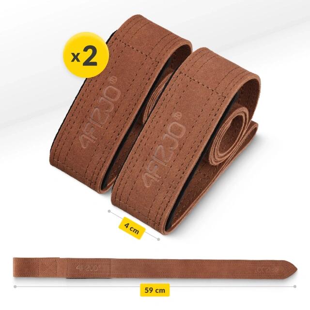 Skórzane paski do podnoszenia ciężarów 4FIZJO Deadlift Straps 4/7