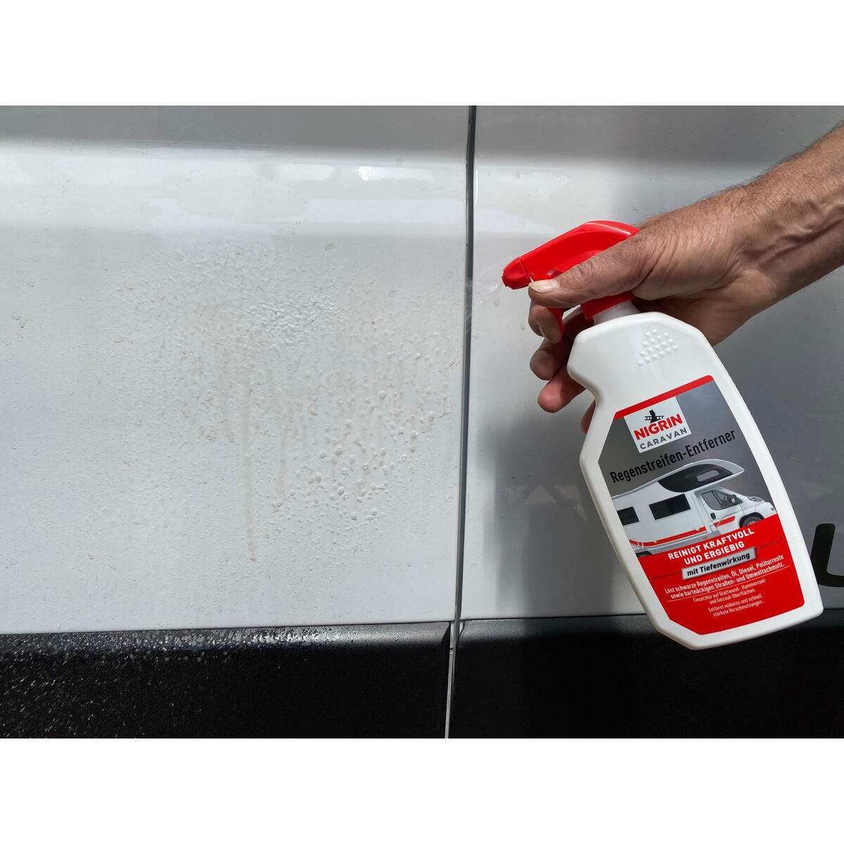 NIGRIN CARAVAN Regenstreifen-Entferner für Lack- und Kunststoffoberflächen 750ml 4/7