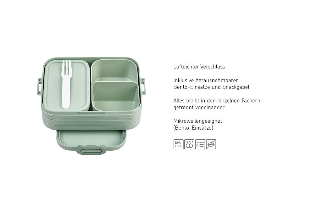 Mepal TAB 900 ml Bento Brotdose Midi - Nordic blue 2/6