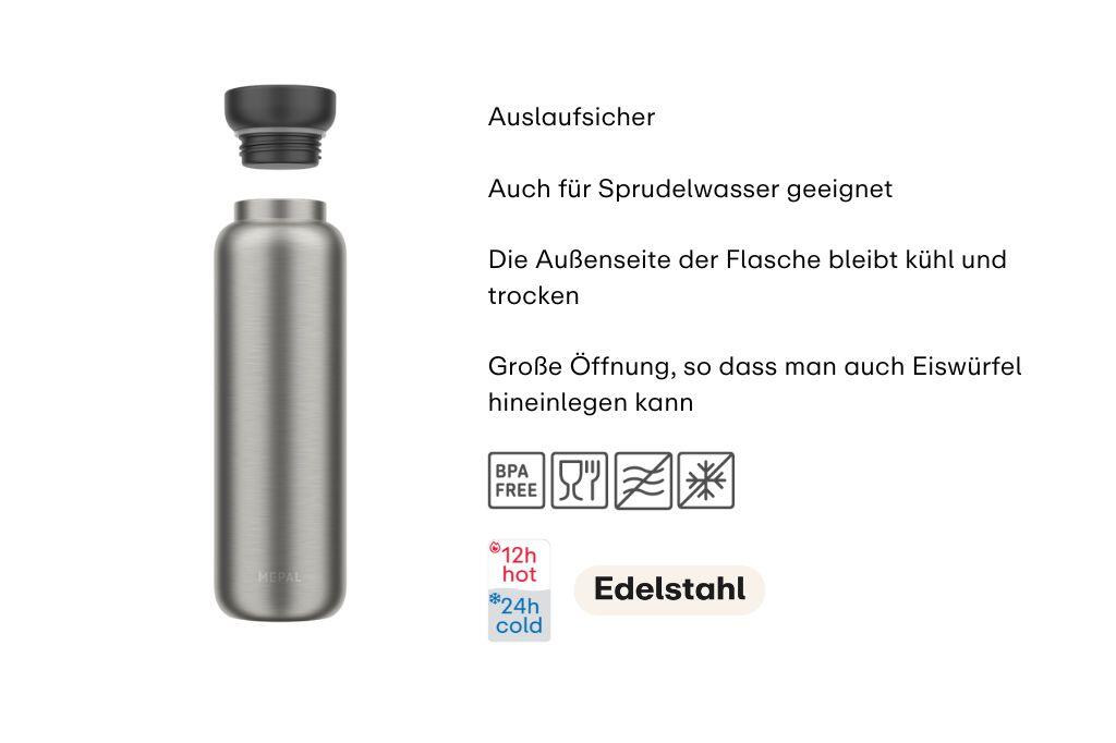 Mepal Ellipse 900 ml Isolierflasche - Nordic black 2/6