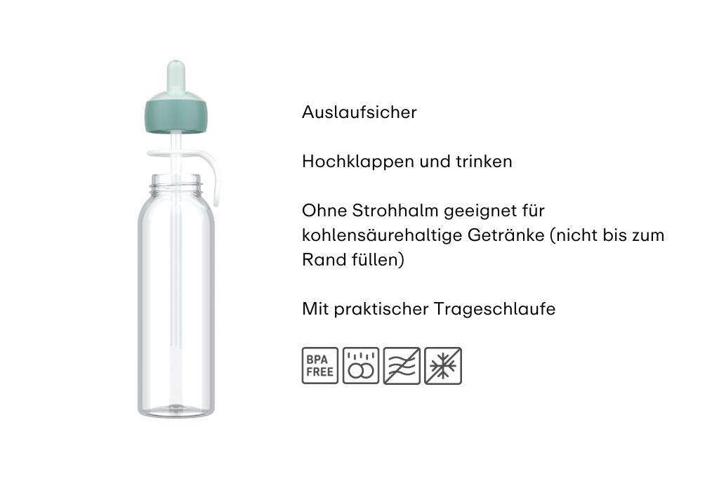 Mepal Campus 500 ml Wasserflasche Flip-Up - Cool blue 2/6