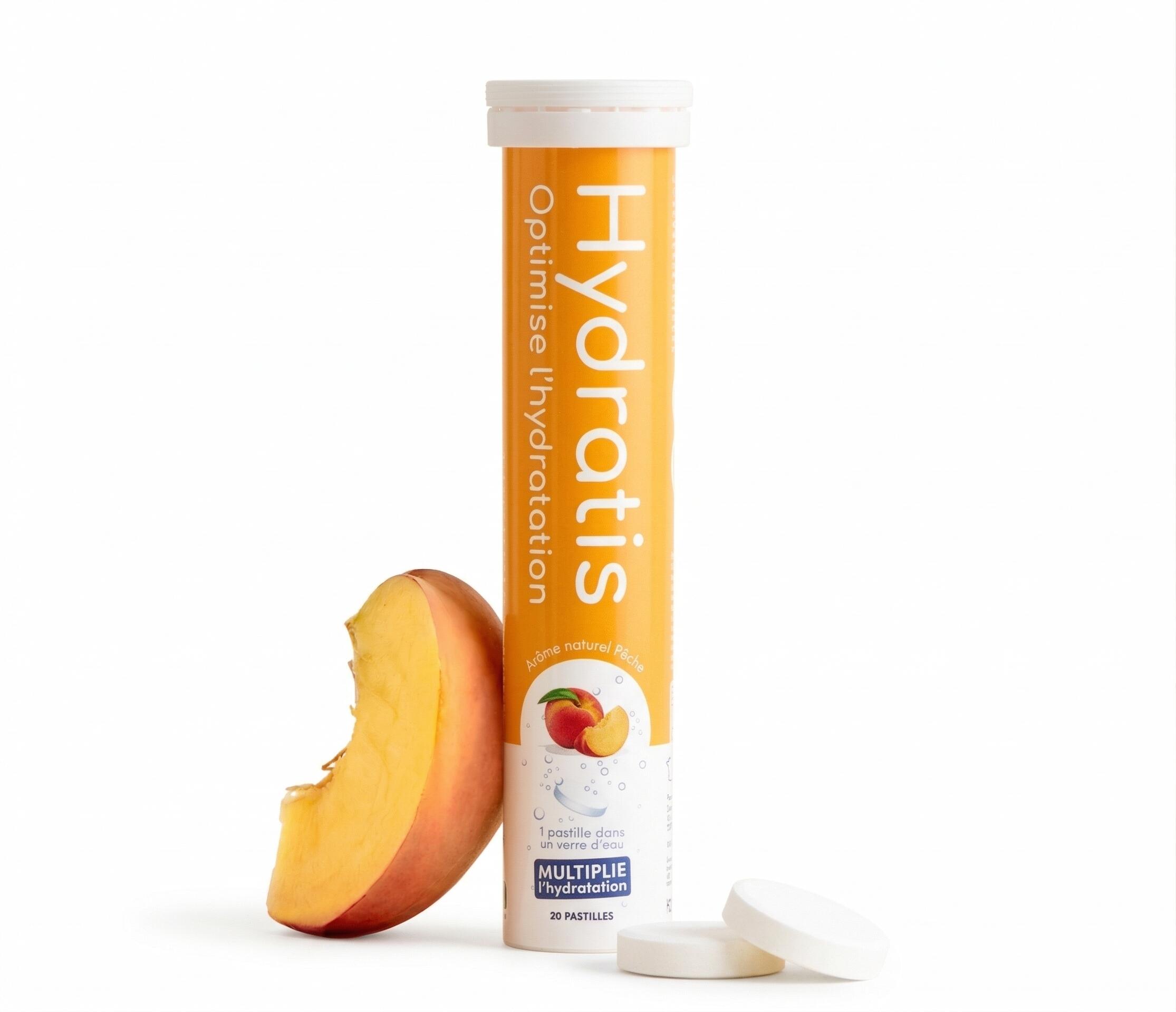 Boisson avec Électrolytes - Formule Isotonique - Pêche - 20 pastilles
