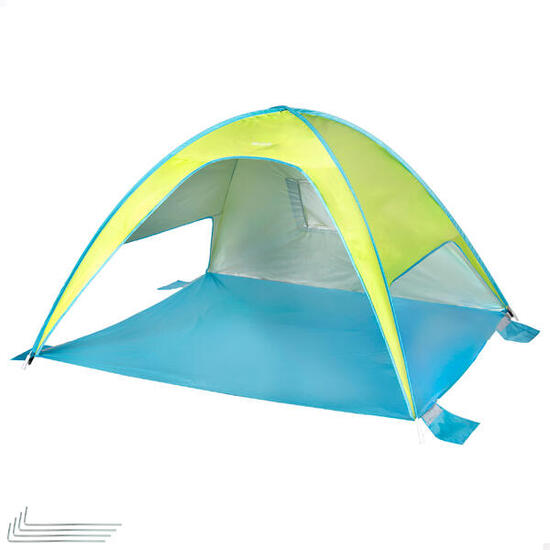 Paravento da spiaggia pieghevole a scomparsa 175x150x105 cm protezione UV50