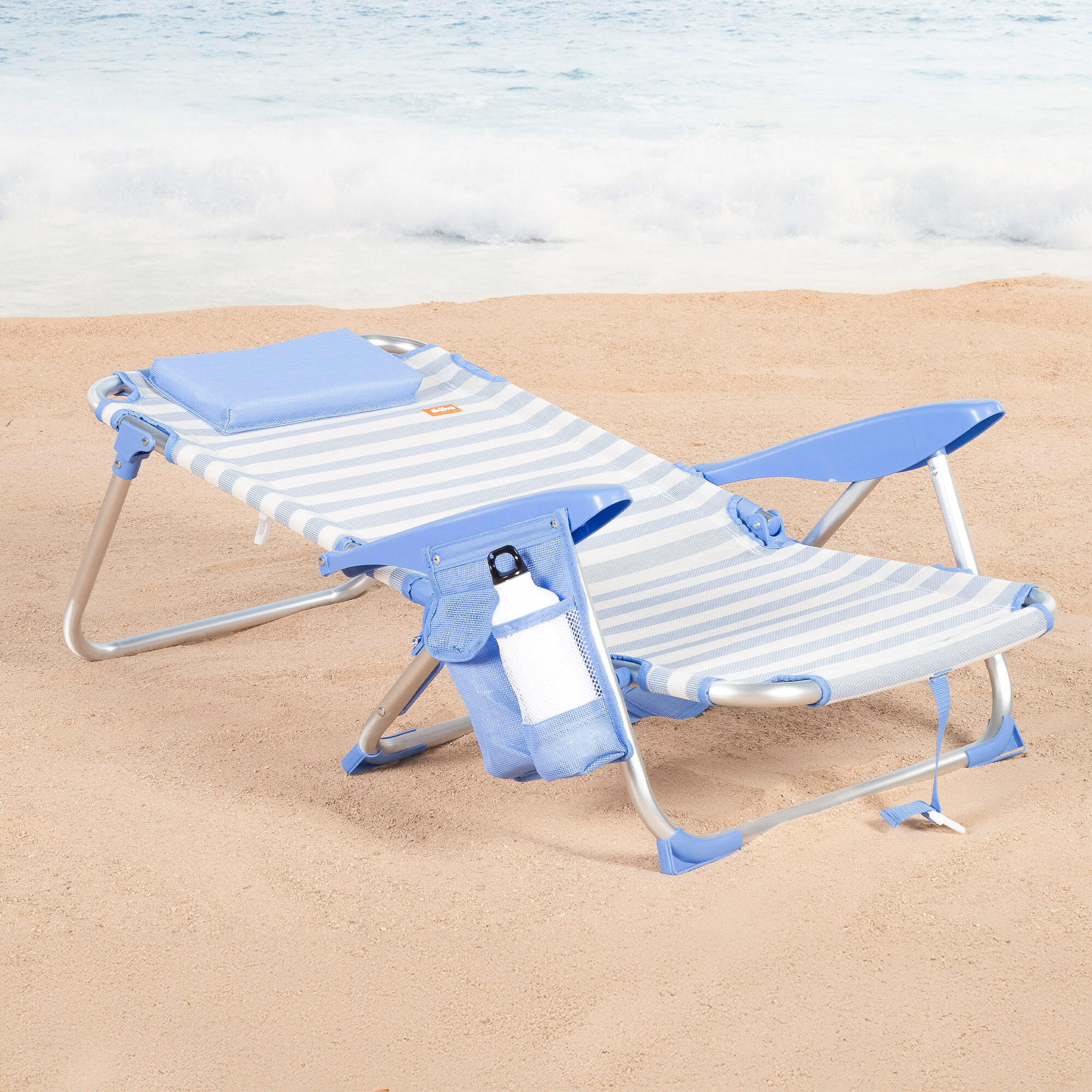 Sedia da spiaggia pieghevole Aktive 51x45x76 cm max. 110 kg 4 posizioni 5/7