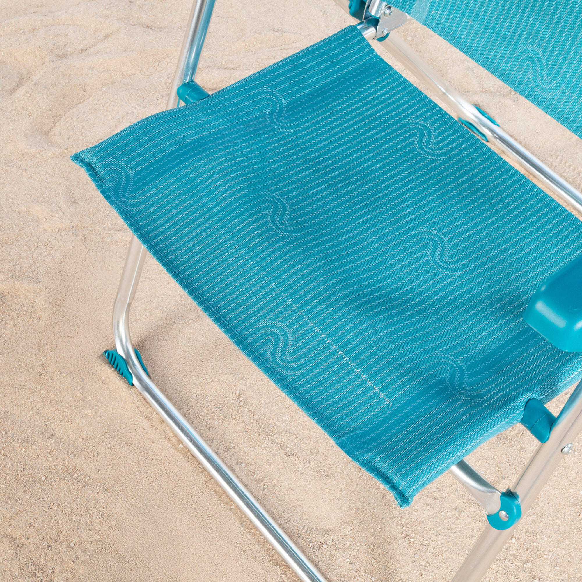 Sedia da spiaggia pieghevole con fermi antiribaltamento 5/7
