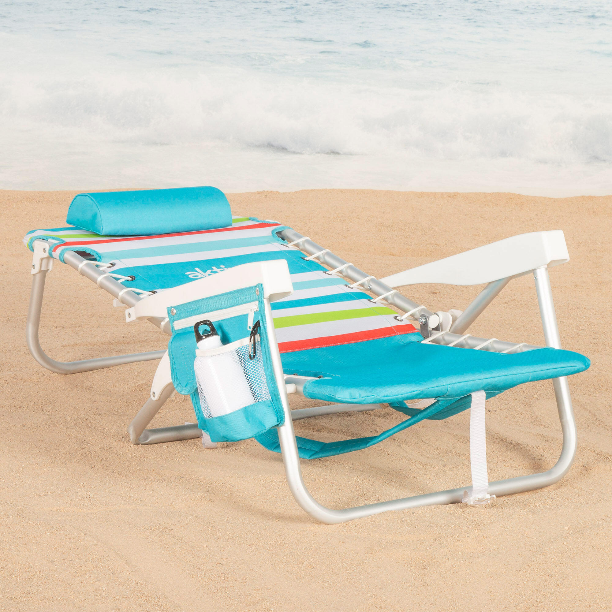 Sedia da spiaggia pieghevole Aktive 50x53x77 cm max. 110 kg 5 posizioni 5/7
