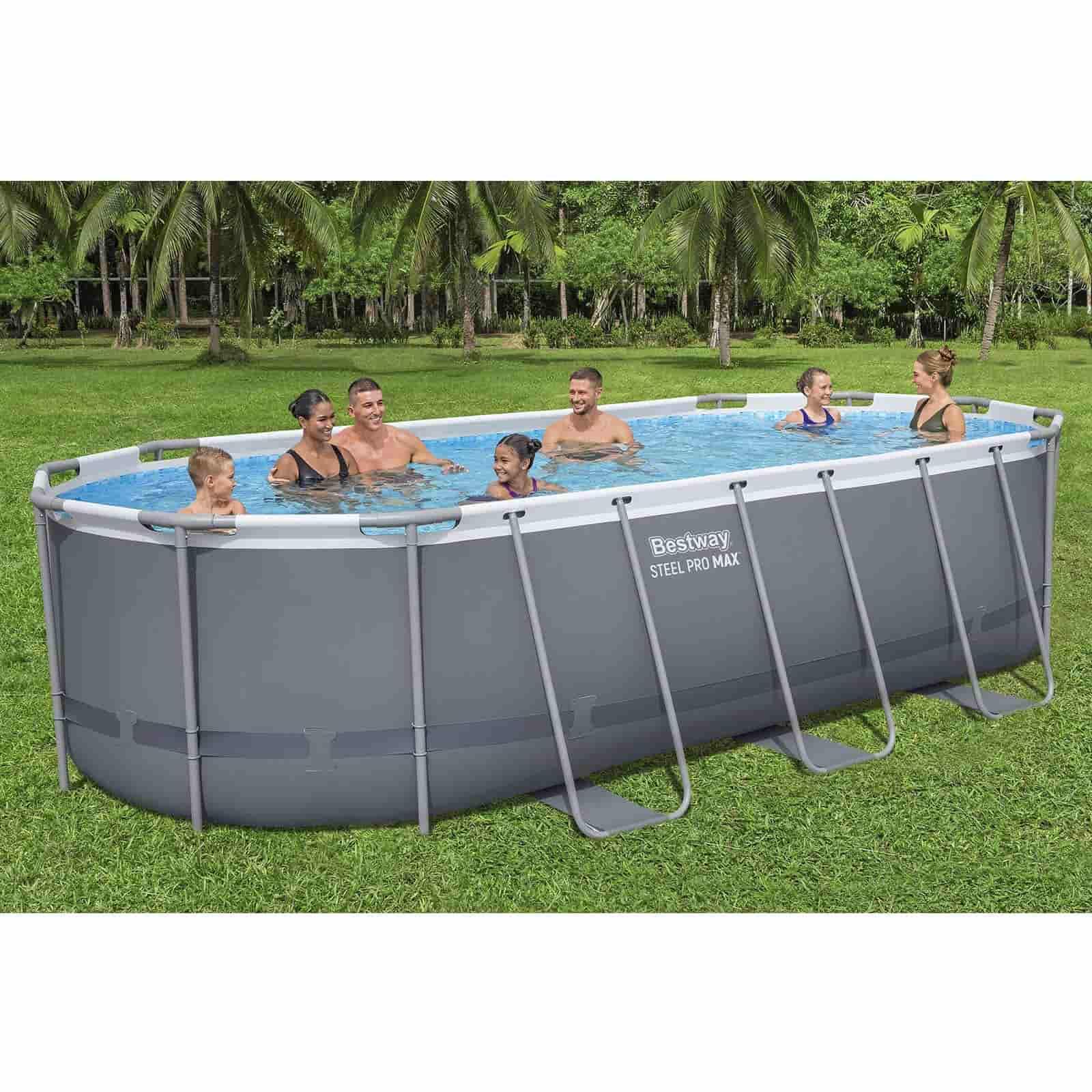 Piscina Bestway Steel Pro Max Oval 549x274x122 cm Filtro Cartucho 5.678 l/h 2/7