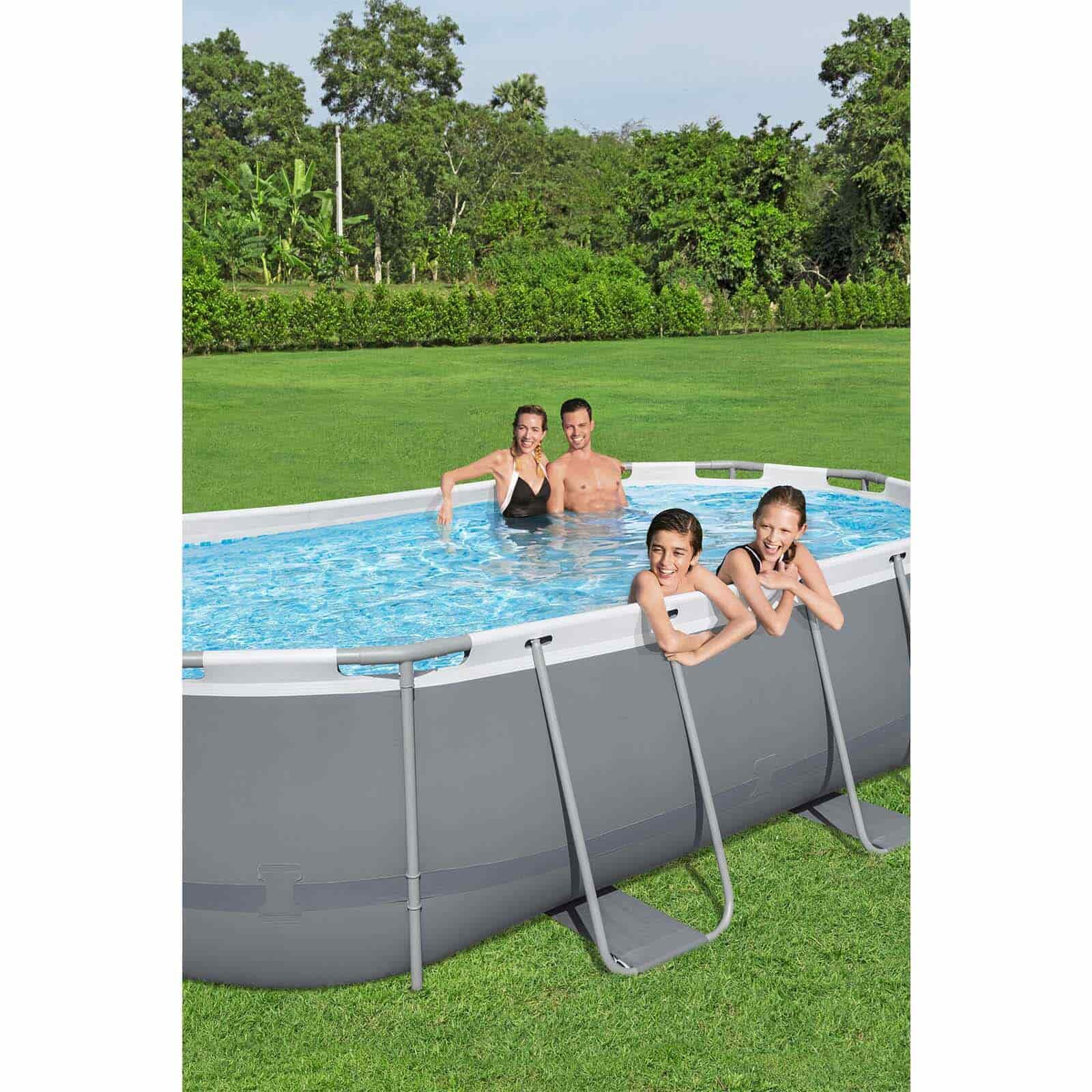 Piscina Desmontable Tubular Bestway Steel Pro Max Oval 427 x 250 x 100 cm con De 2/7
