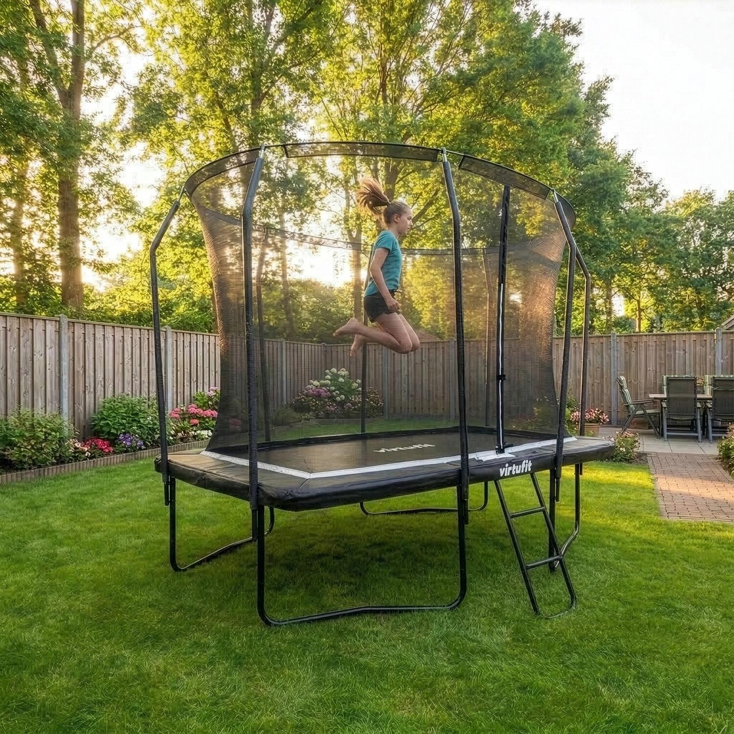 Trampoline Premium avec Filet de Sécurité - Rectangulaire - 183 x 274 3/8