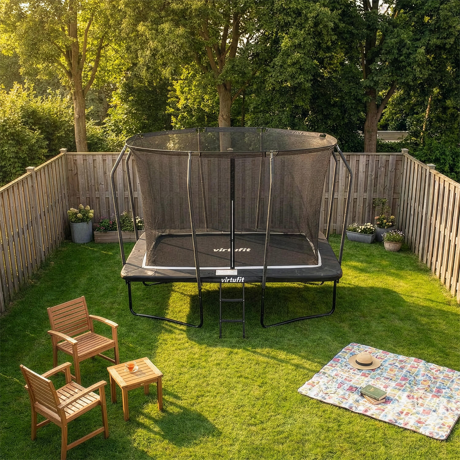 Trampolino Premium con rete di sicurezza - Rettangolare - 213 x 305 cm 3/8