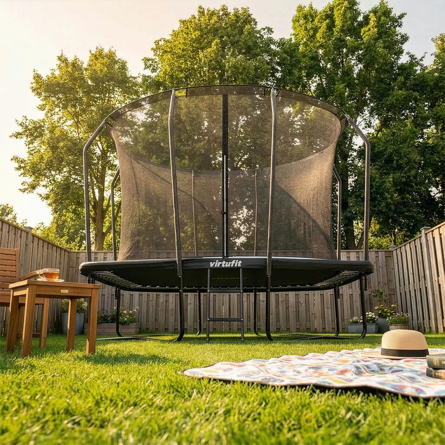 Trampolino Premium con rete di sicurezza - Rettangolare - 213 x 305 cm 4/8