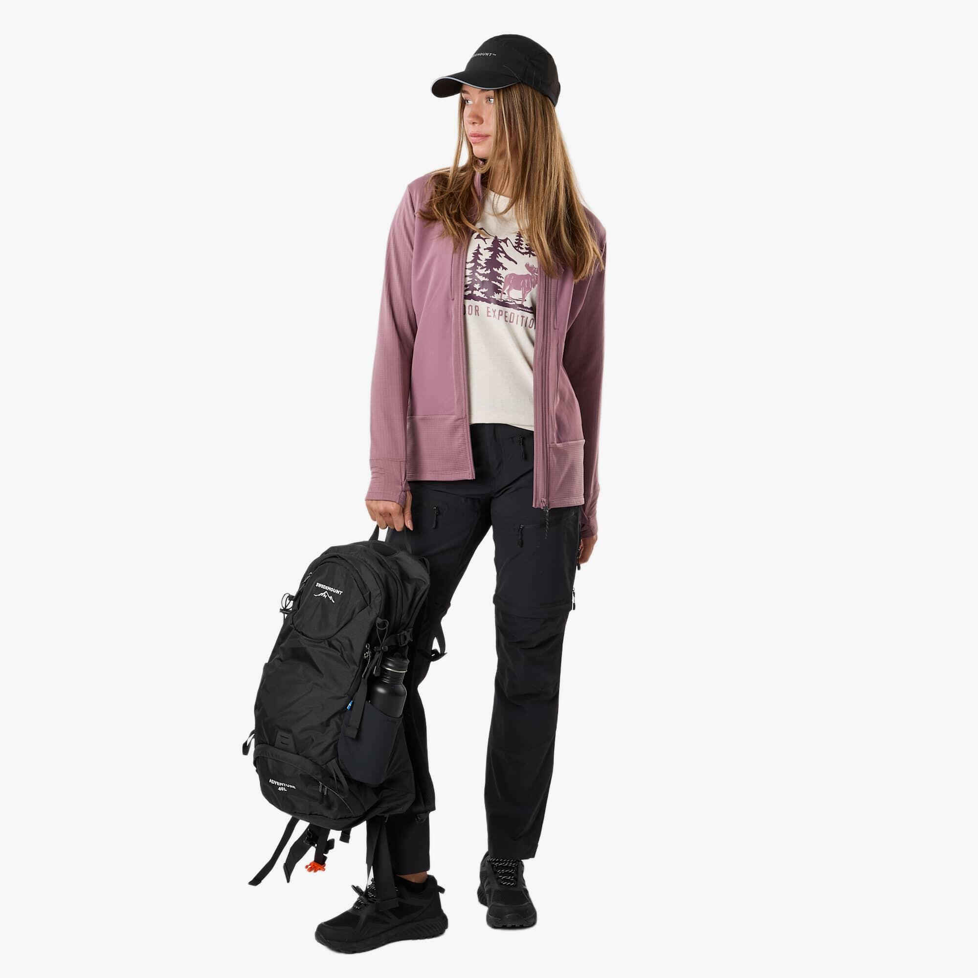 Veste polaire randonnée femme zippée intégrale Trondheim Wind Mid Layer Full Zip 3/8