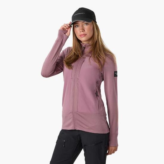 Veste polaire randonnée femme zippée intégrale Trondheim Wind Mid Layer Full Zip