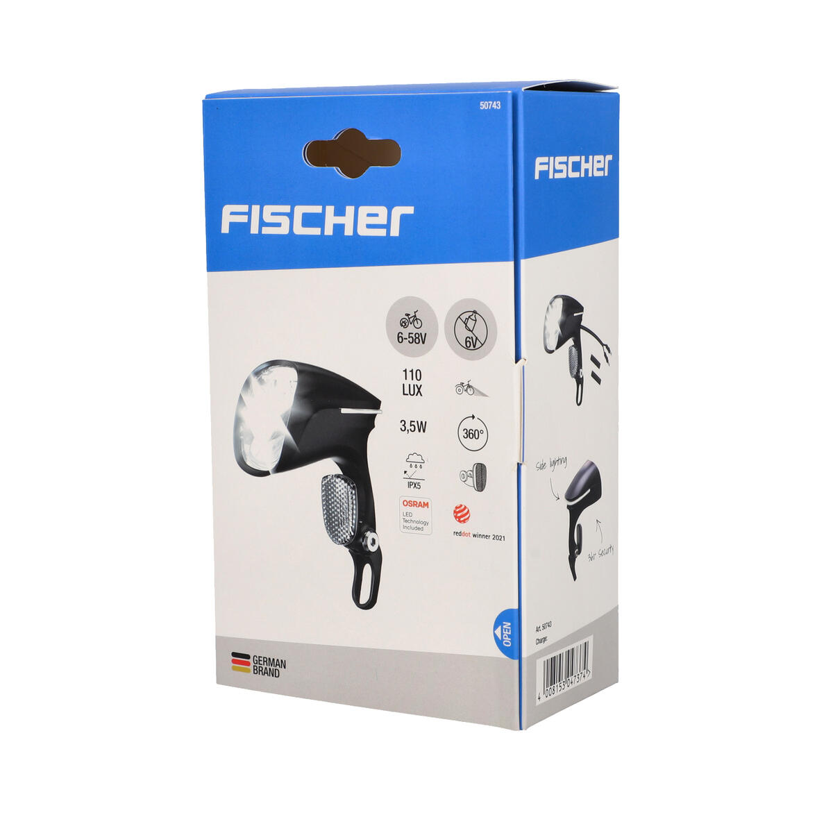 FISCHER E-Bike LED Frontlicht 110 360°-Sichtbarkeit 7/7