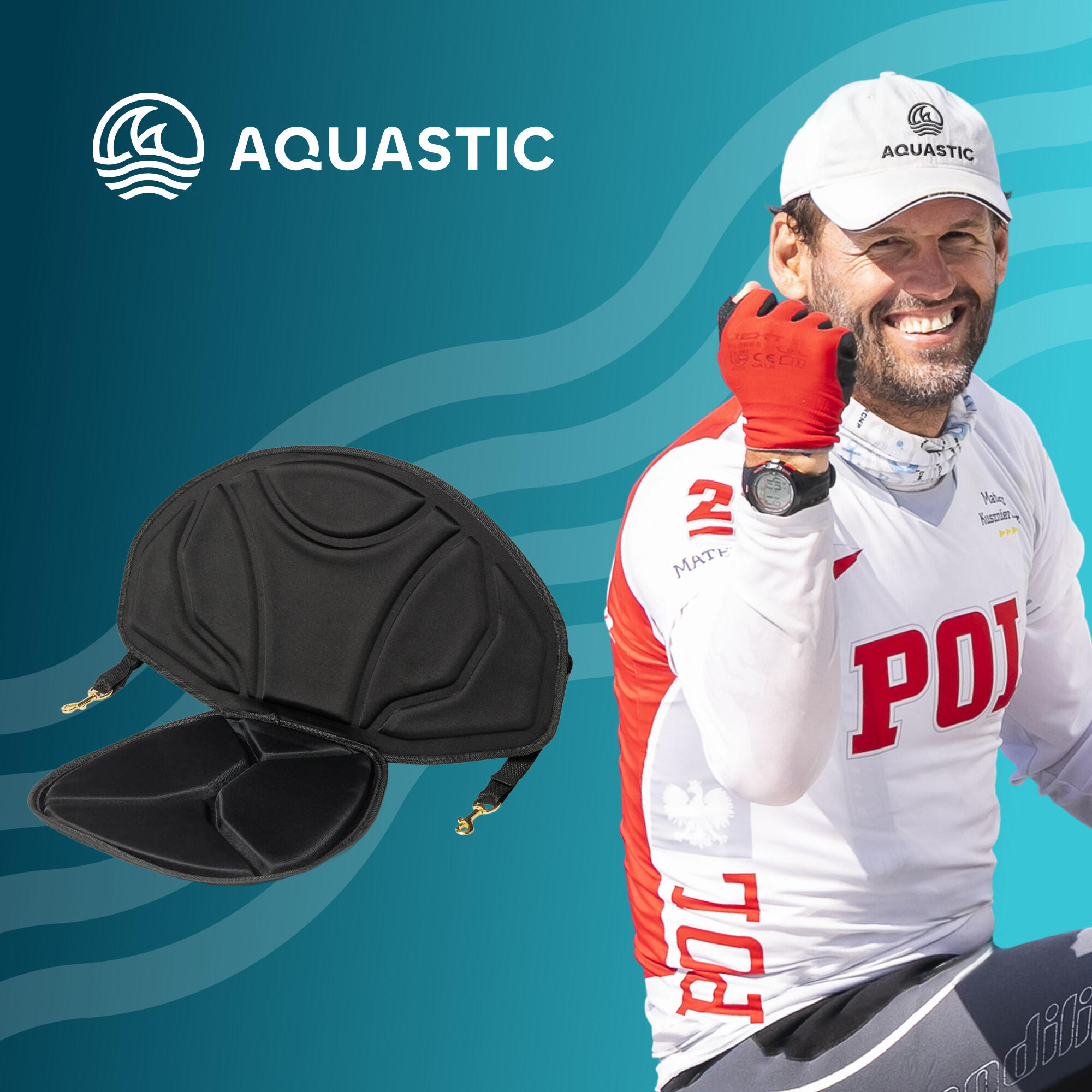 Siège kayak pour planche SUP AQUASTIC avec dossier 2/7