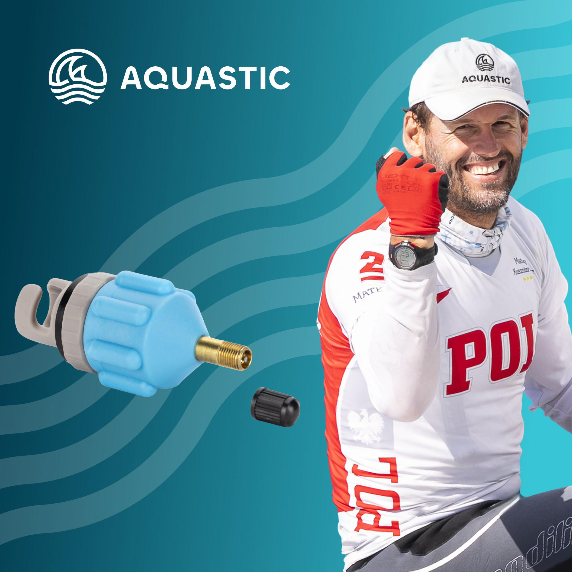 Adaptador de válvula para bombear prancha SUP AQUASTIC OS 2/6