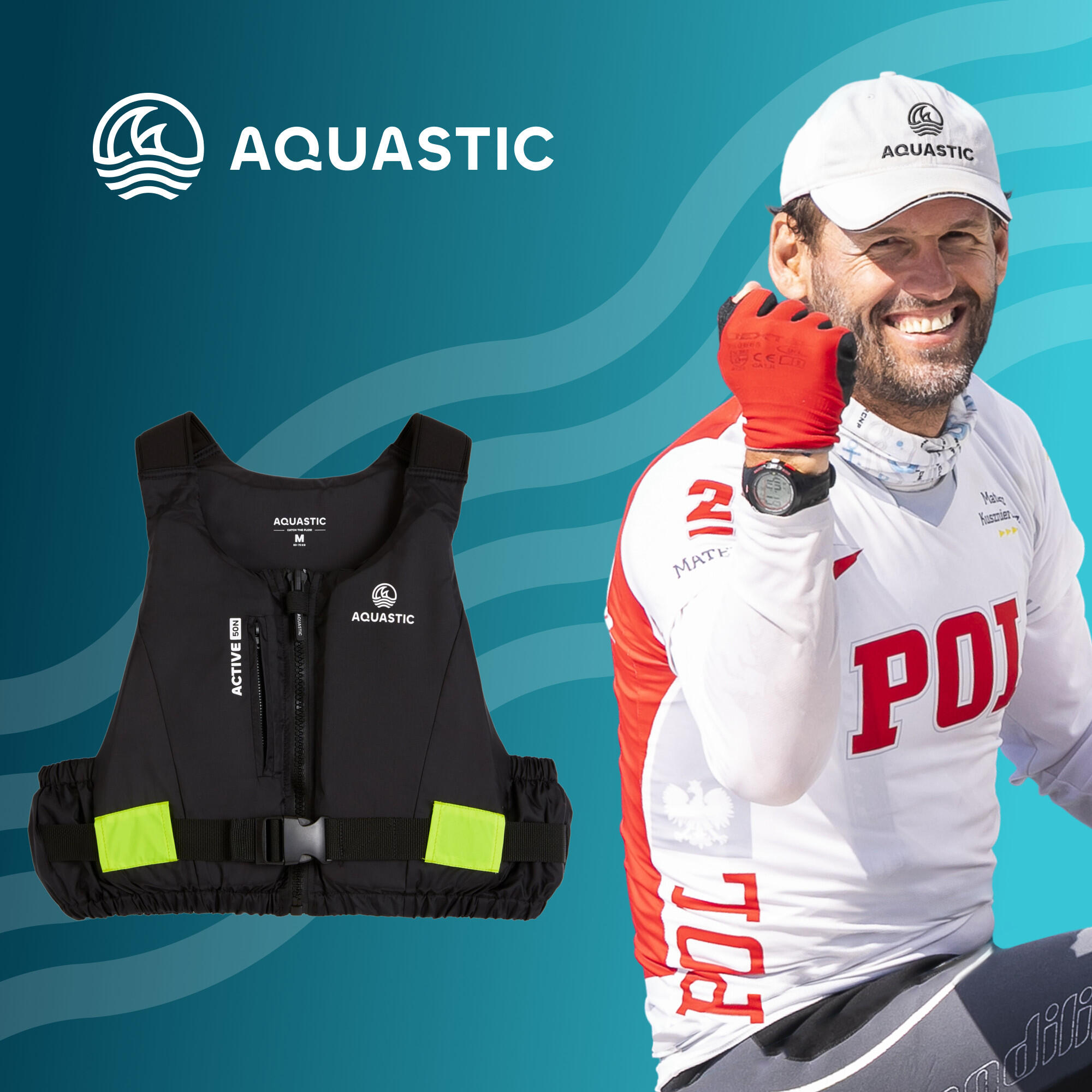 Colete salva-vidas AQUASTIC Active 50N 2/7