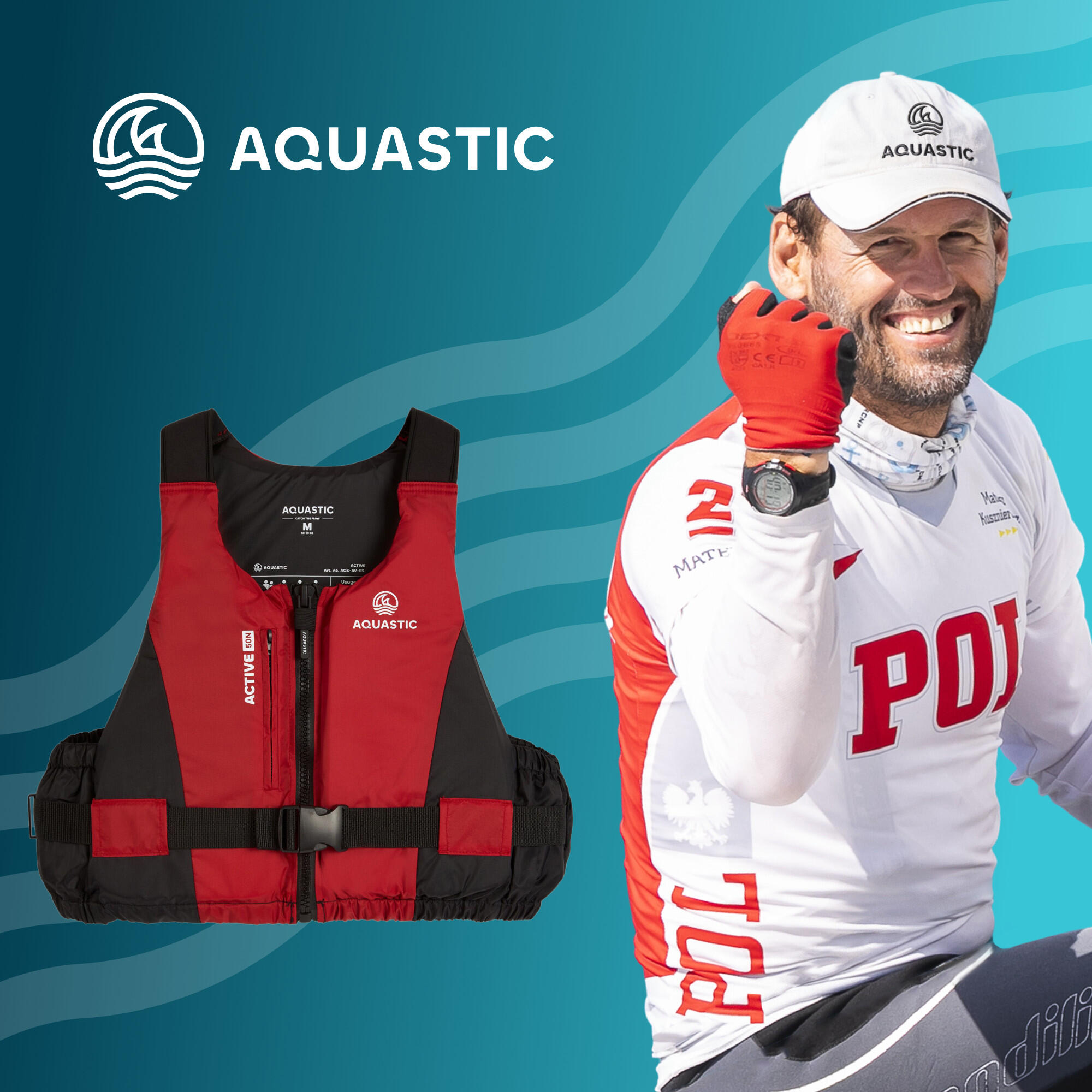 Colete salva-vidas AQUASTIC Active 50N 2/7