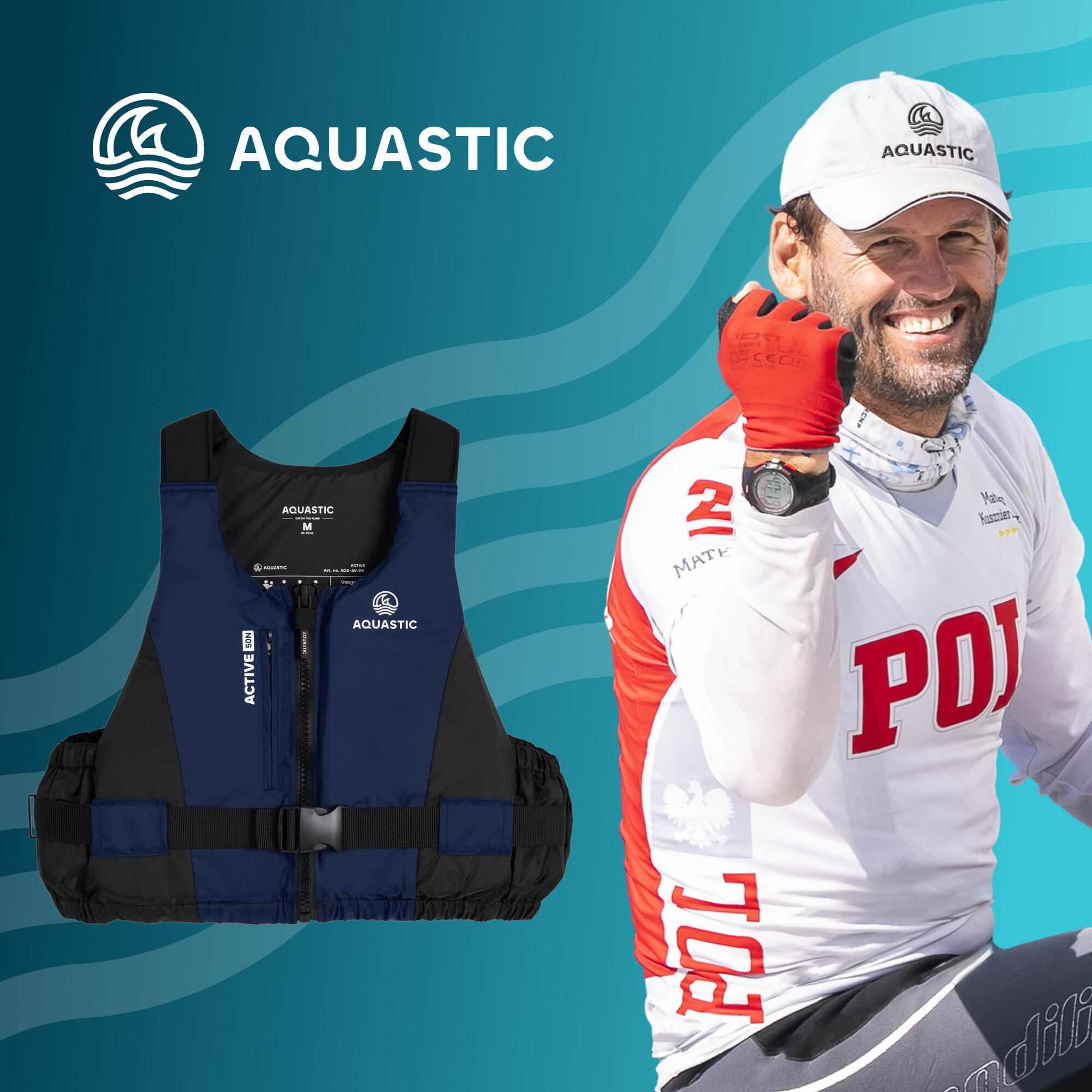 Colete salva-vidas AQUASTIC Active 50N 2/7