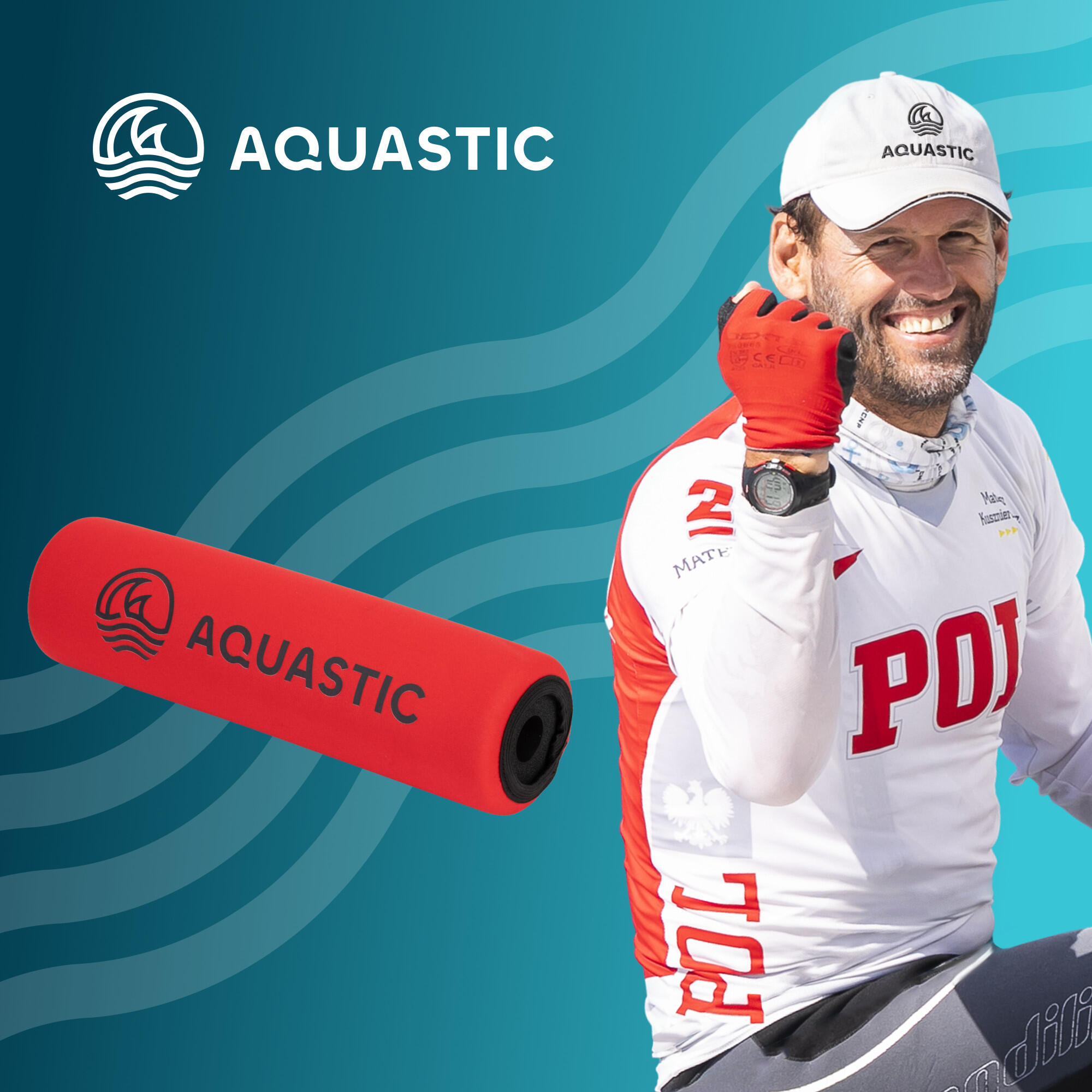 Flotteur pour pagaie SUP AQUASTIC AQS-B5I042-RD 2/7