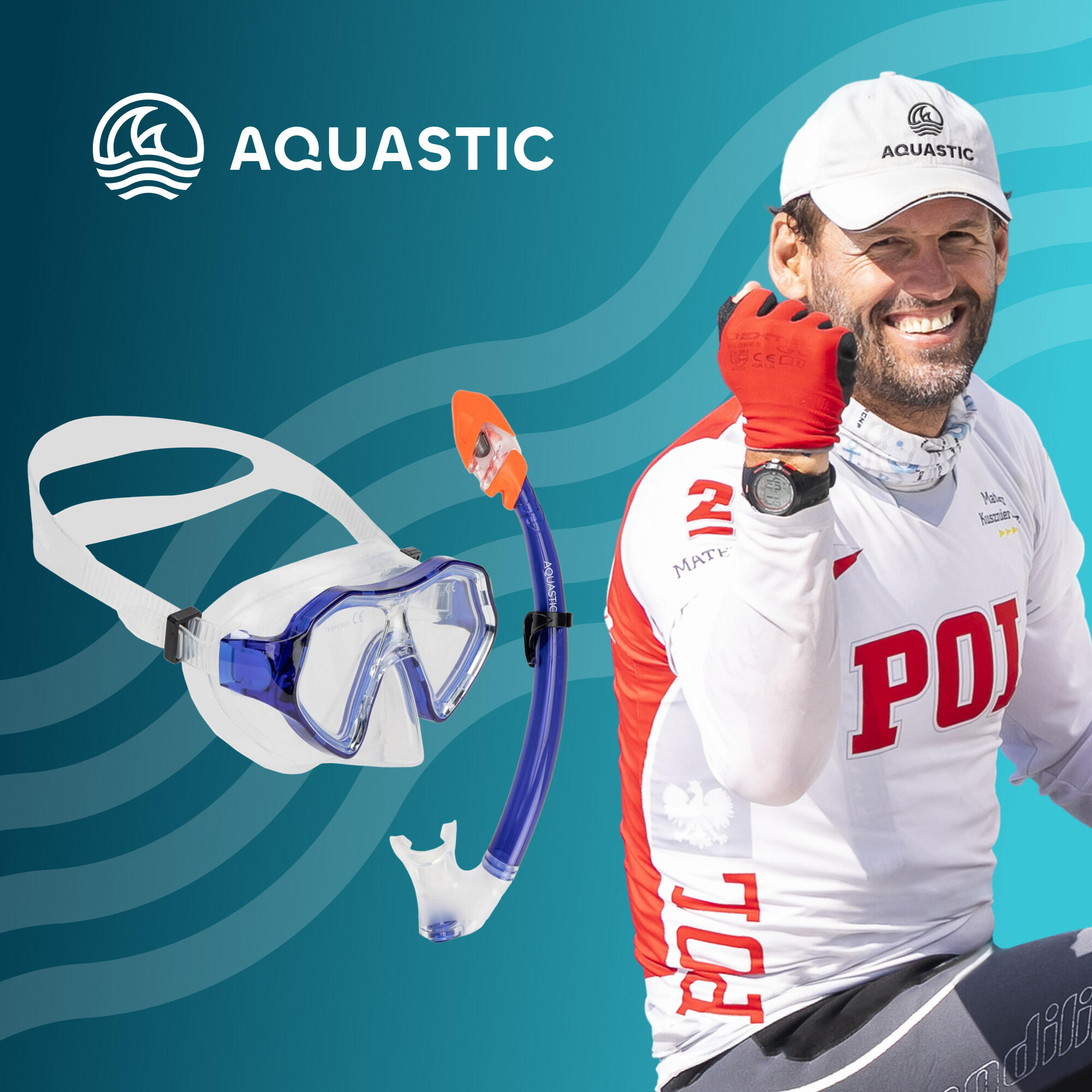 AQUASTIC Shelly kindersnorkelset 2/7