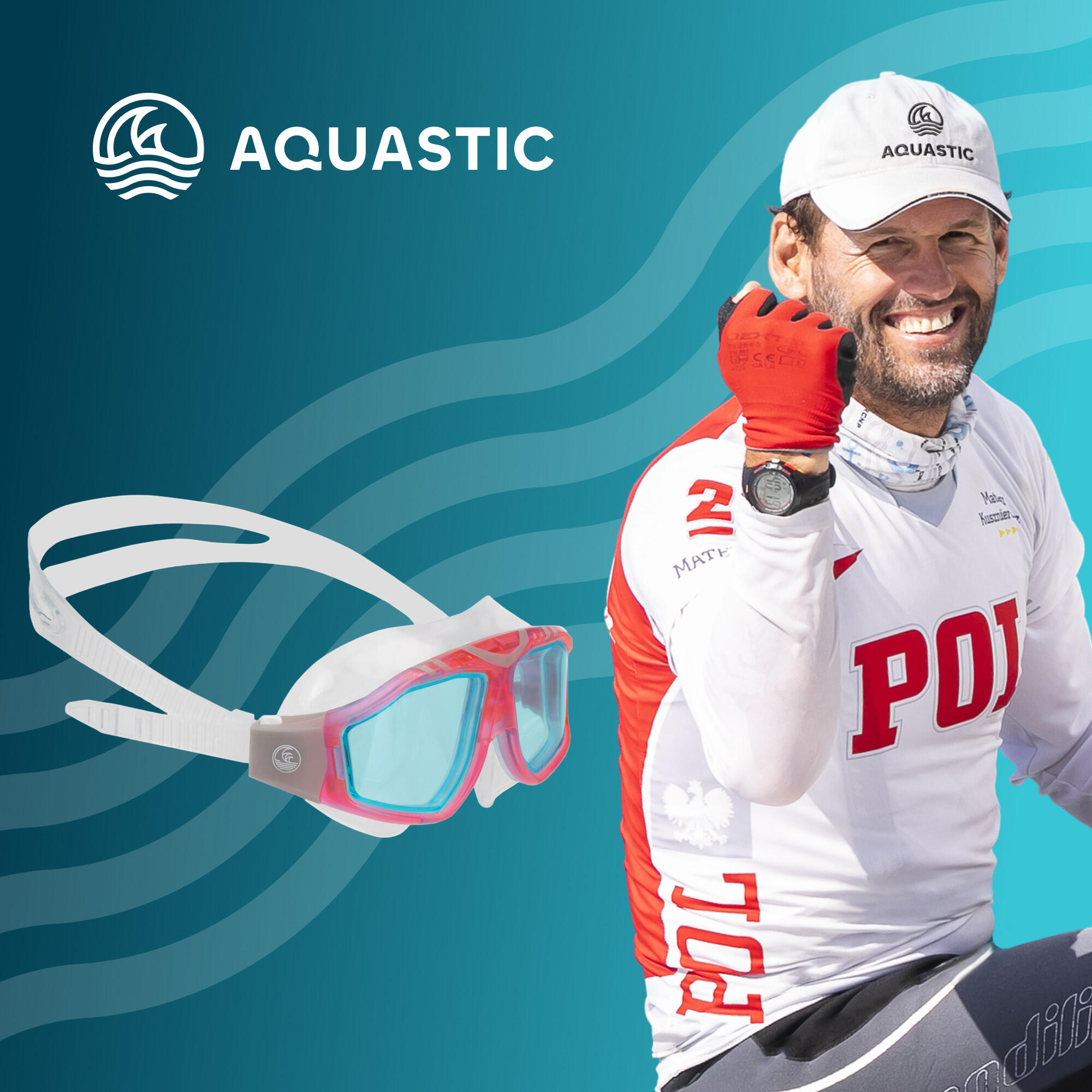 Máscara de natação AQUASTIC Mako 2/7