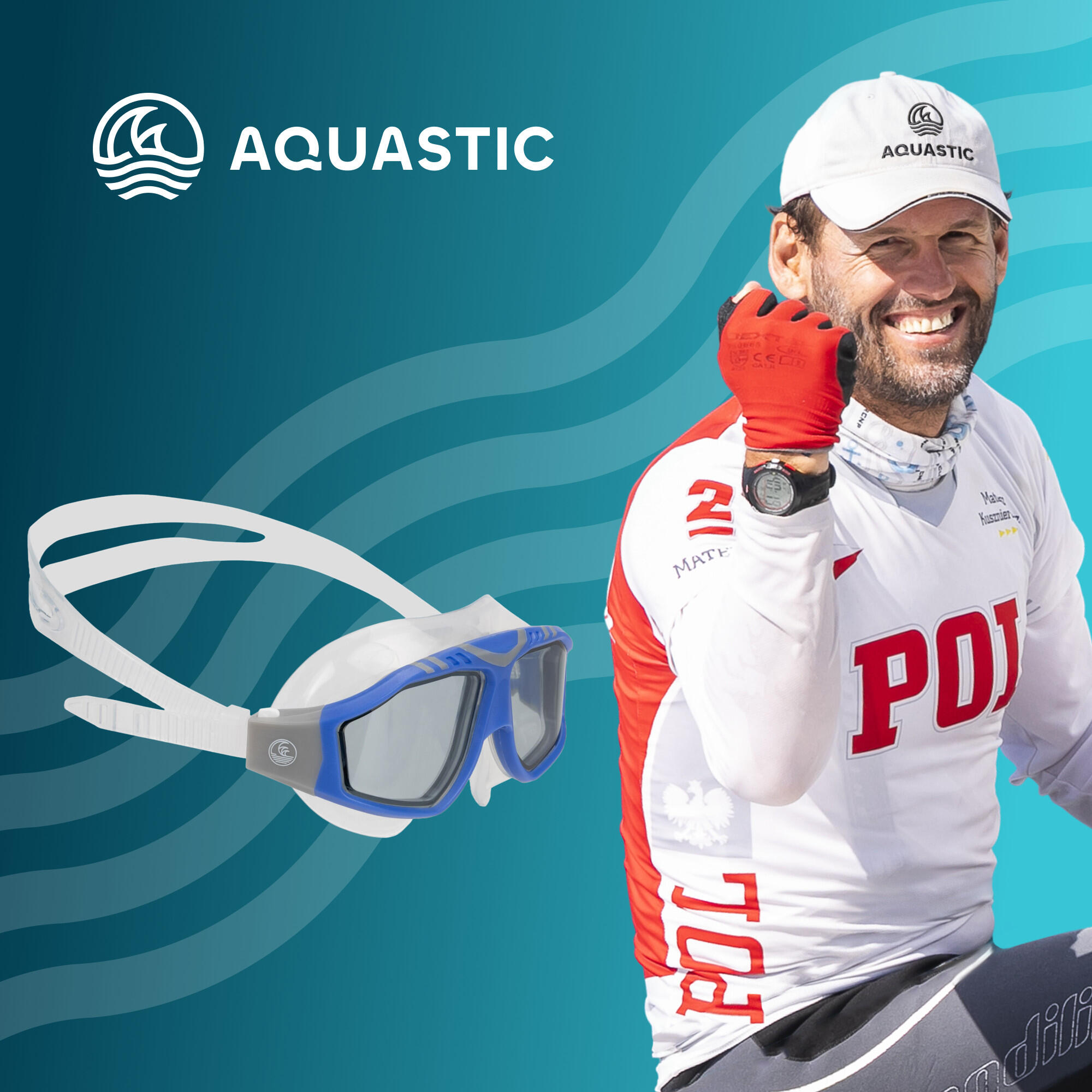 Máscara de natação AQUASTIC Mako 2/7
