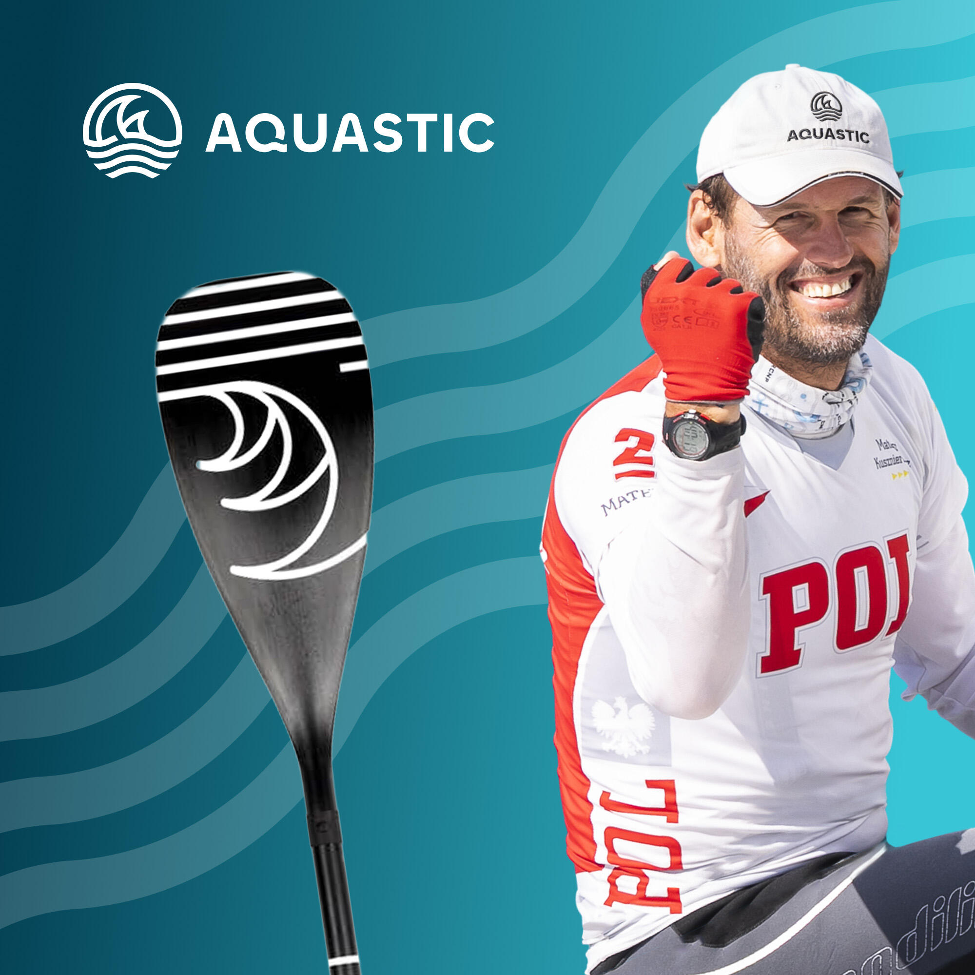 Pagaie SUP AQUASTIC 2 pièces, 170-220 cm 2/7