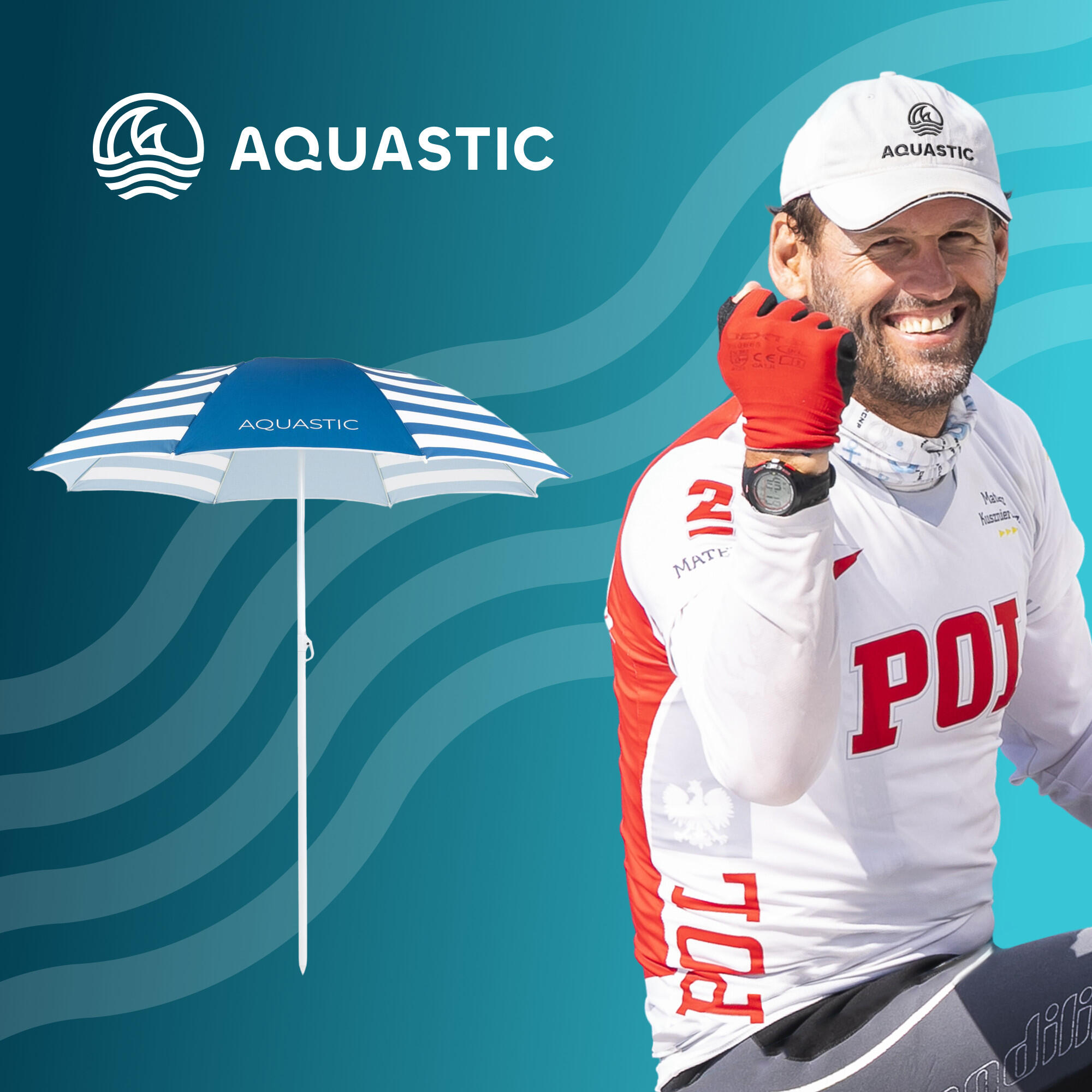 Parasol de plage AQUASTIC Ombrelo 2/7