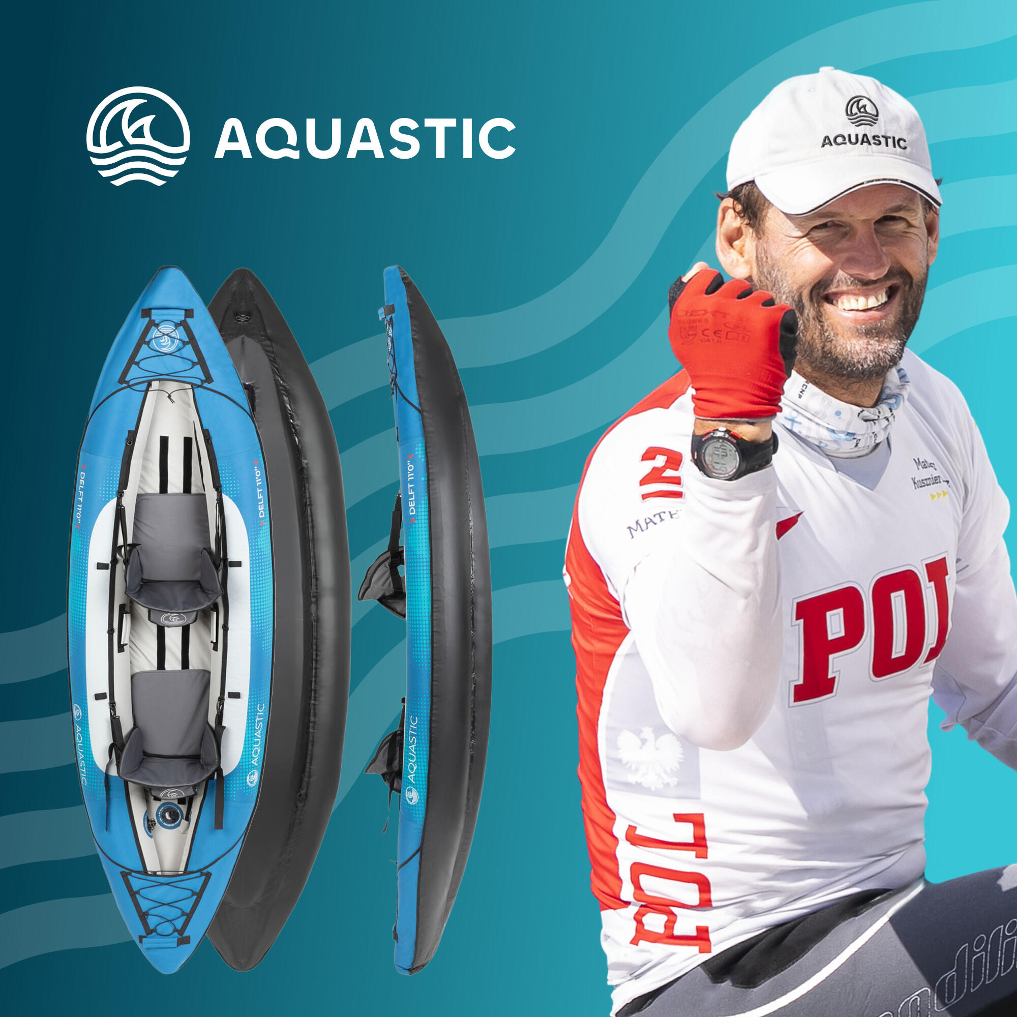 Kayak gonflable 2 places AQUASTIC Delft 11'0'' 2/7