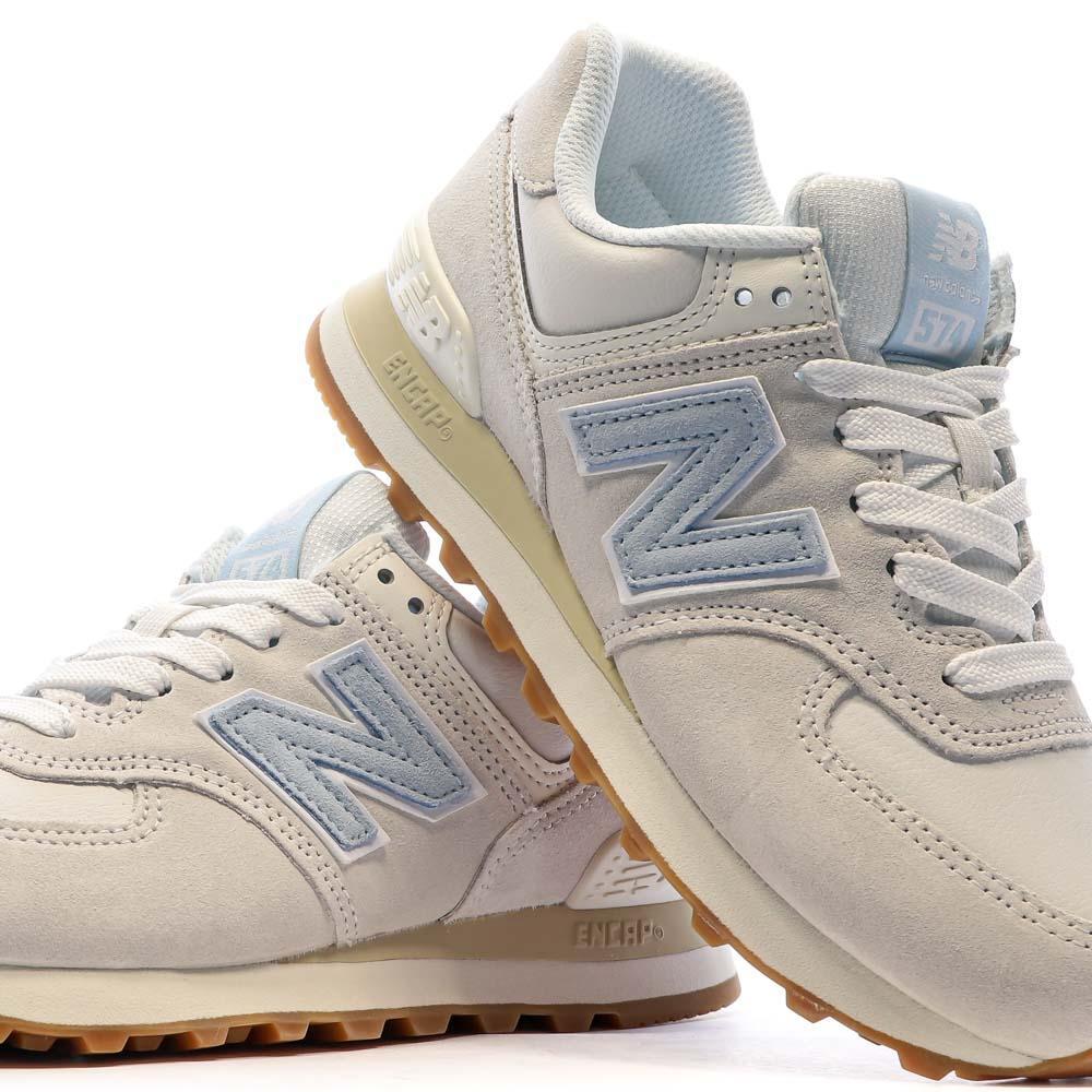Baskets Blanches Femme New Balance 574 7/7