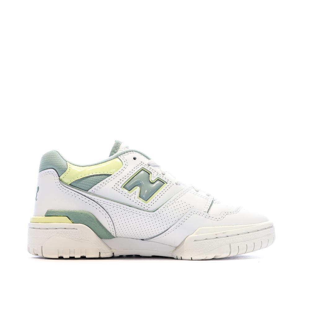 Baskets Blanches/Verte Femme New Balance 550 2/7