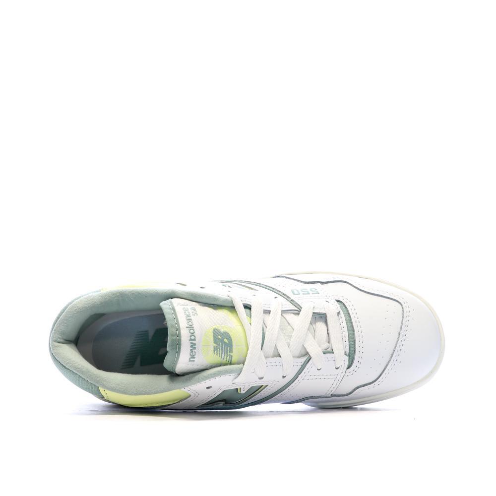 Baskets Blanches/Verte Femme New Balance 550 4/7