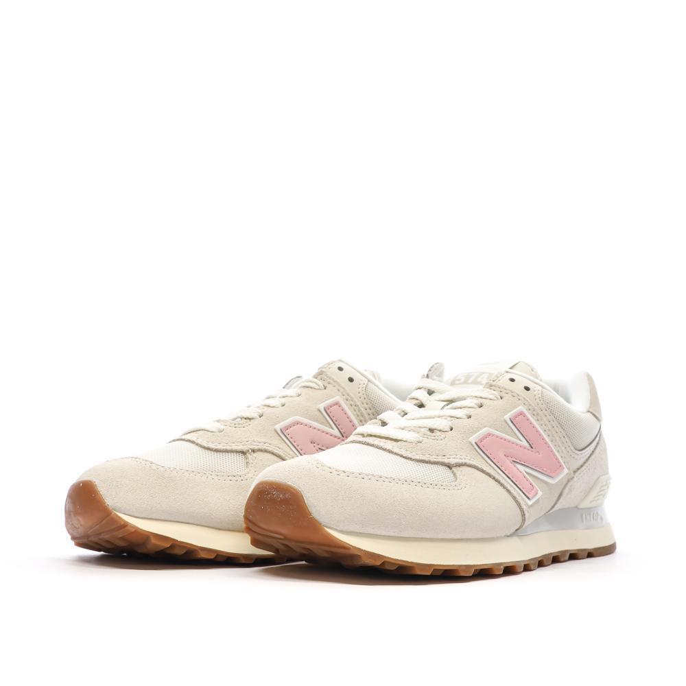 Baskets Beige/Rose Femme New Balance 574 6/7