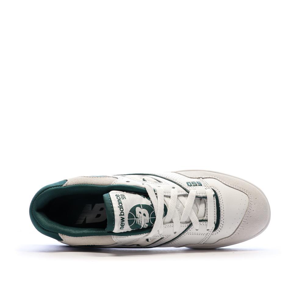 Baskets Blanches/Vertes Homme New Balance BB550 4/7