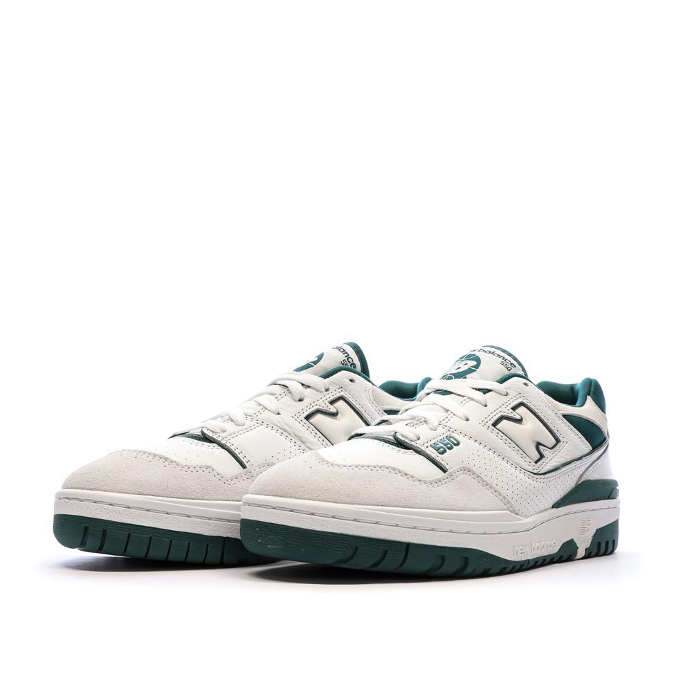 Baskets Blanches/Vertes Homme New Balance BB550 6/7
