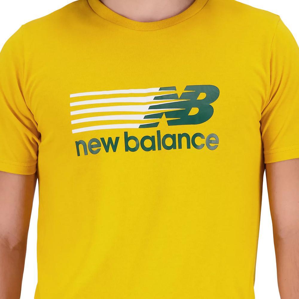 T-shirt Uomo Gialla New Balance Core 3/4