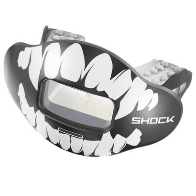 Shock Doctor Max Air Flow Lip Guard Print White/Gold Lux American Football