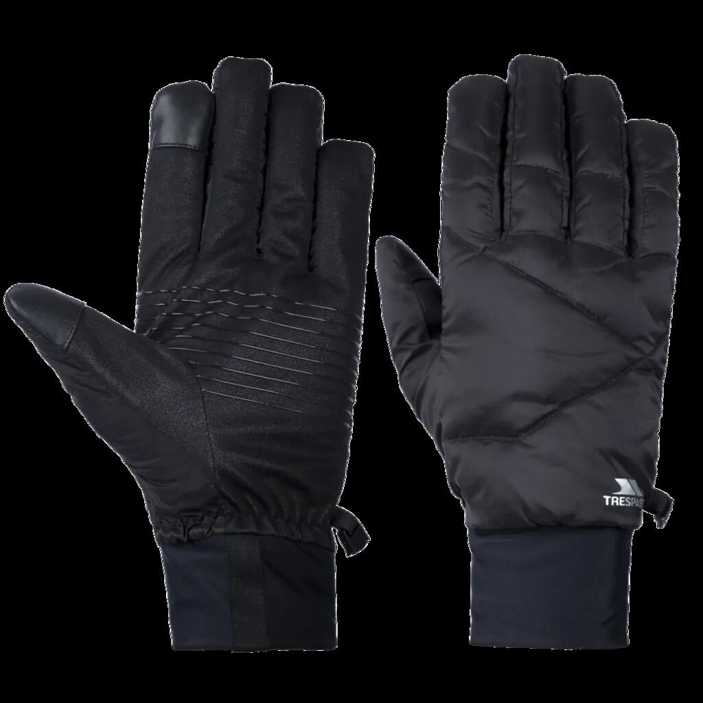 Trespass Vinny Unisex Down-Filled Touchscreen Gloves Black